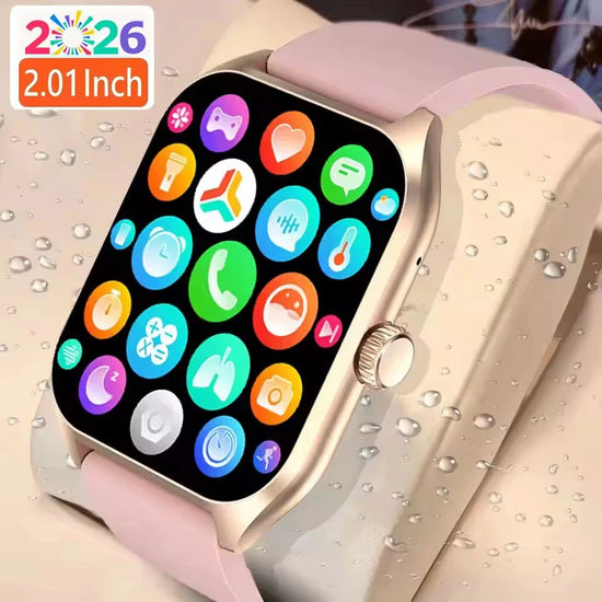 2026 New Smart Watch For Android IOS 2.01Inch Color Screen Bluetooth Call Blood Oxygen/Pressure Monitoring Smart Watch Women Men