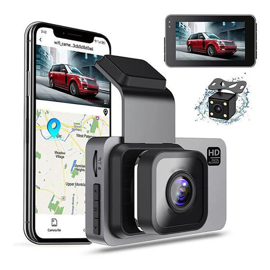 Dash Cam WiFi GPS Car DVR 1080P HD Vehicle Camera Dual Lens Drive Video Recorder Dashcam Parking Monitor Black Box Night Vision